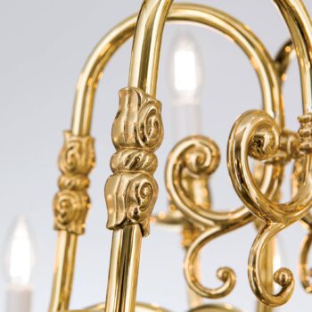 Flámsky visiaci luster Maximilian, 21-pl. s orlom