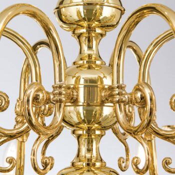 Flámsky visiaci luster Maximilian, 21-pl. s orlom