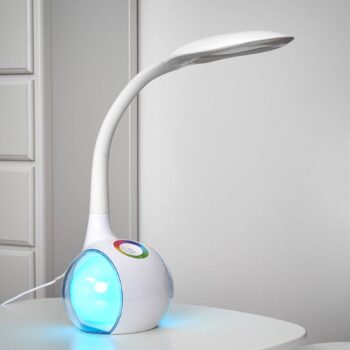 Flexibilná stolová LED lampa Paula, biela