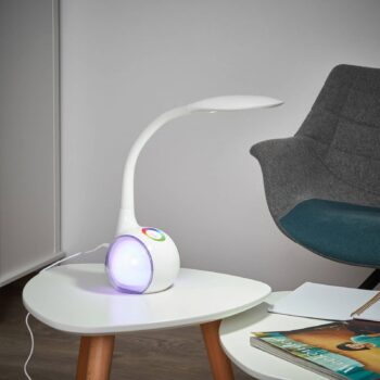 Flexibilná stolová LED lampa Paula, biela