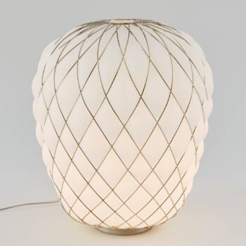 Fontana Arte Pinecone stolná lampa mliečne sklo
