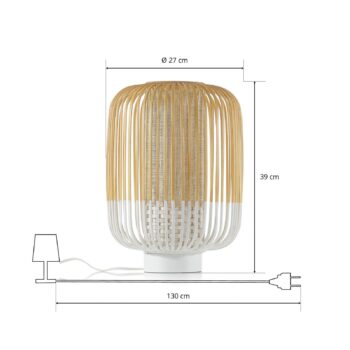 Forestier Bamboo Light M stolná lampa 39 cm biela
