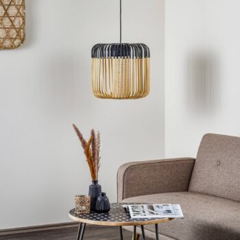 Forestier Bamboo Light M závesná lampa 45cm čierna