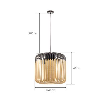 Forestier Bamboo Light M závesná lampa 45cm čierna