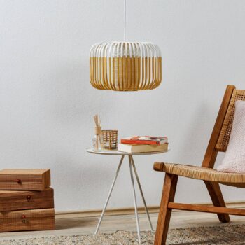 Forestier Bamboo Light S závesná lampa 35 cm biela
