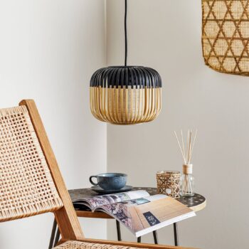 Forestier Bamboo Light XS závesná lampa 27cm čiern