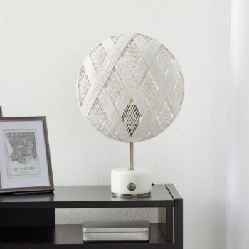 Forestier Chanpen S Diamant stôl striebro/biela