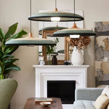 Forestier Grass závesná lampa M, modrá