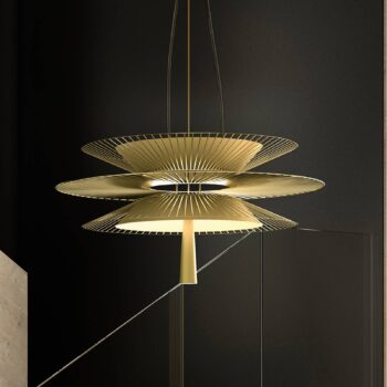 Forestier Gravity 2 závesné svetlo Ø68cm krémová