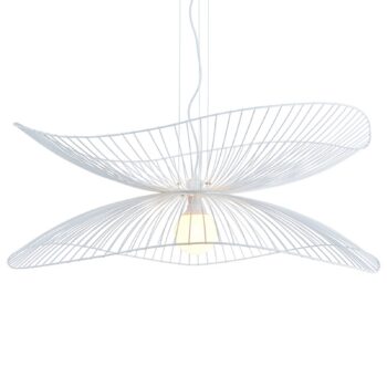 Forestier Libellule L závesná lampa, 100 cm, biela