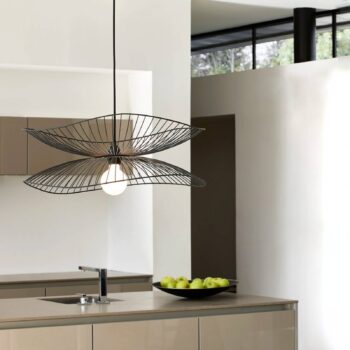 Forestier Libellule S závesná lampa, 56 cm, čierna