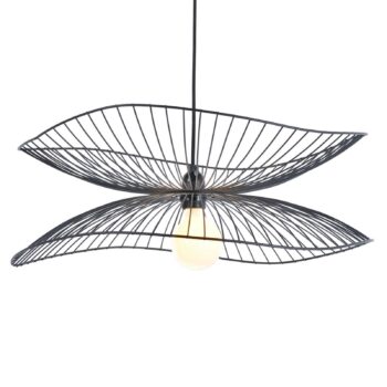 Forestier Libellule S závesná lampa, 56 cm, čierna