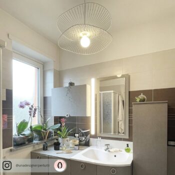 Forestier Lillebule S závesná lampa, 56 cm, biela