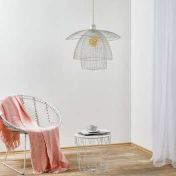 Forestier Papillon S závesná lampa, 56 cm, biela