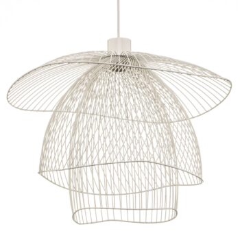 Forestier Papillon S závesná lampa, 56 cm, biela