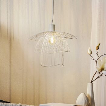 Forestier Papillon XS závesná lampa 30 cm biela