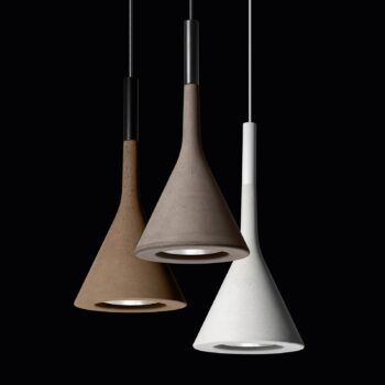 Foscarini Aplomb Mini závesná lampa z betónu hnedá