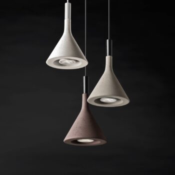 Foscarini Aplomb Mini závesná lampa z betónu hnedá