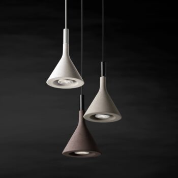 Foscarini Aplomb Mini závesná lampa z betónu hnedá