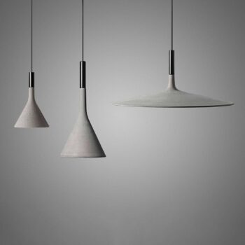 Foscarini Aplomb Mini závesná lampa z betónu, sivá