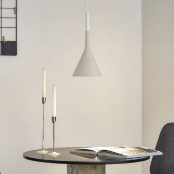Foscarini Aplomb závesná lampa GU10 z betónu biela