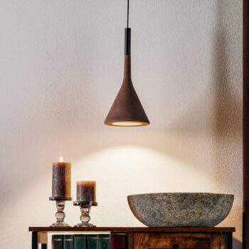 Foscarini Aplomb závesná lampa GU10 z betónu hnedá
