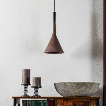 Foscarini Aplomb závesná lampa GU10 z betónu hnedá