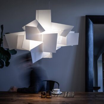 Foscarini Big Bang LED závesné svetlo, biele, Ø 96 cm