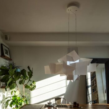 Foscarini Big Bang LED závesné svetlo, biele, Ø 96 cm