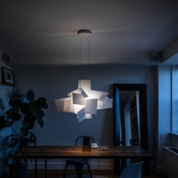 Foscarini Big Bang LED závesné svetlo, biele, Ø 96 cm