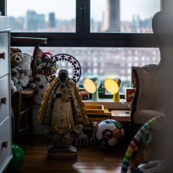 Foscarini Binic dizajnér stolová lampa akvamarín