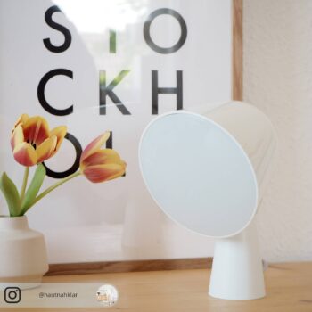 Foscarini Binic dizajnérska stolová lampa, biela