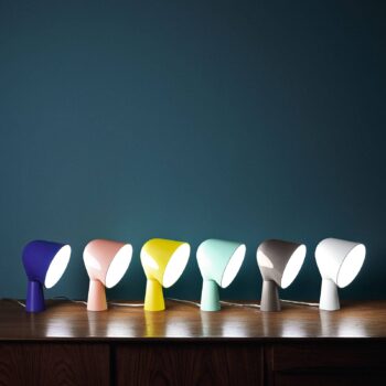 Foscarini Binic dizajnérska stolová lampa, modrá