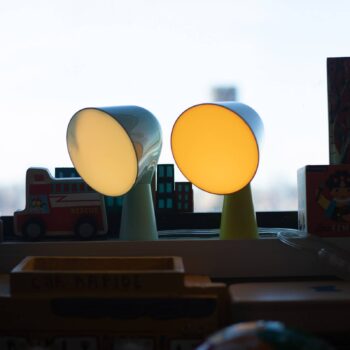 Foscarini Binic dizajnérska stolová lampa, žltá