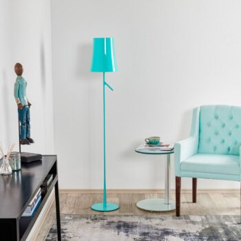 Foscarini Birdie LED Lettura stojaca akvamarín