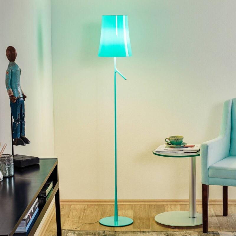 Foscarini Birdie LED Lettura stojaca akvamarín Foscarini Birdie LED Lettura stojaca akvamarín