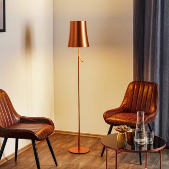 Foscarini Birdie LED Lettura stojaca lampa medená