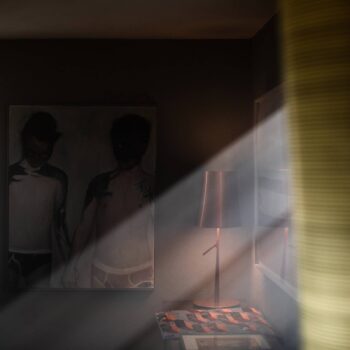 Foscarini Birdie LED grande stolová lampa medená