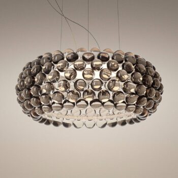 Foscarini Caboche Plus media závesná stmieva sivá