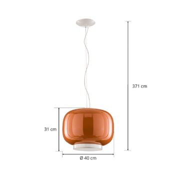 Foscarini Chouchin 1 závesné LED svetlo, oranžová