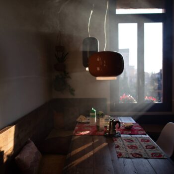 Foscarini Chouchin 2 závesné LED svietidlo, zelená