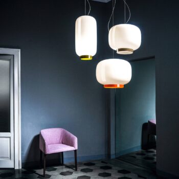 Foscarini Chouchin Reverse 3 závesná biela/sivá