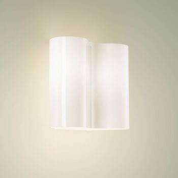 Foscarini Double nástenné svetlo zo skla, biela