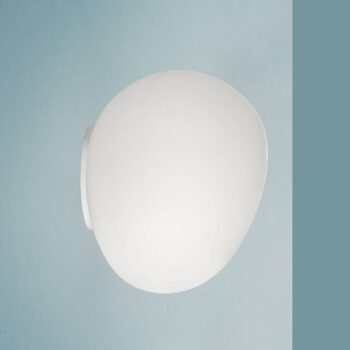 Foscarini Gregg MIDI nástenné svetlo, zo skla, biele