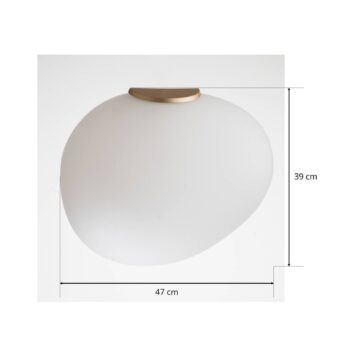 Foscarini Gregg grande semi 2 nástenná lampa zlatá