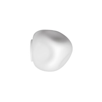 Foscarini Hoba Midi stropné svietidlo, Ø 19 cm, biele, sklo