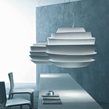 Foscarini Le Soleil závesné LED biela stmievateľné
