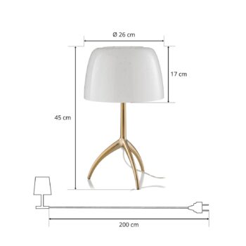 Foscarini Lumiere 30 grande stolová lampa sklo