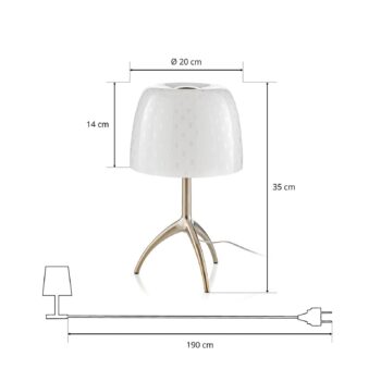 Foscarini Lumiere 30 piccola stolová lampa sklo