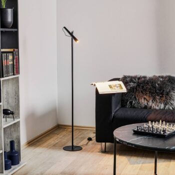 Foscarini Magneto stojaca LED lampa, čierna